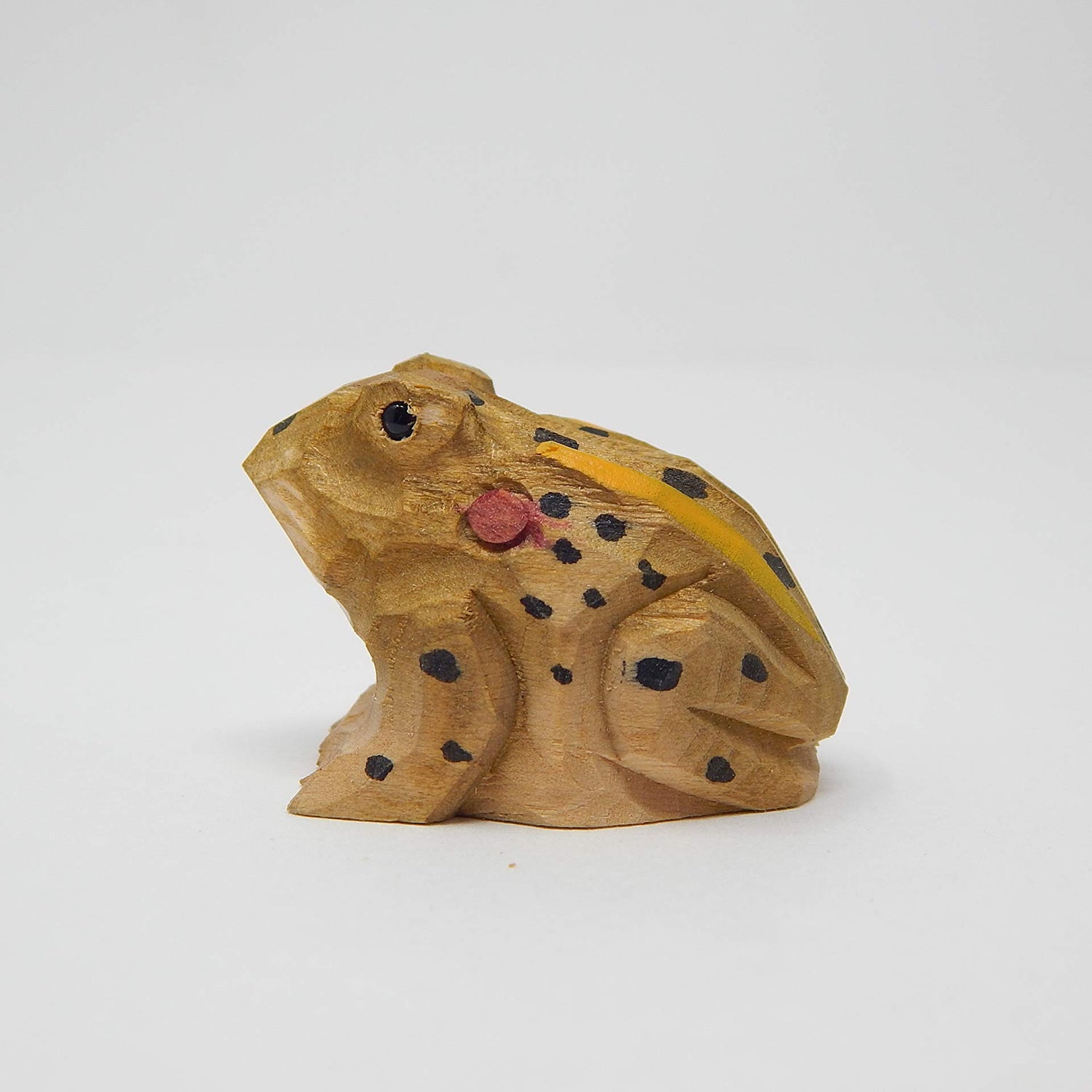 Selsela Toad Figurine Statue Decoration Small Animal Frog Art Sculpture Wood Carving Miniature Selsela