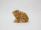 Selsela Toad Figurine Statue Decoration Small Animal Frog Art Sculpture Wood Carving Miniature Selsela