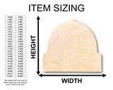 Unfinished Wood Beanie Hat Silhouette - Craft- up to 24" DIY 6" / 1/2" 24 Hour Crafts