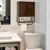 Rustown Vintage Farmhouse Wall-Mounted Medicine Cabinet with Barn Doors and Adjustable Shelf RUSTOWN