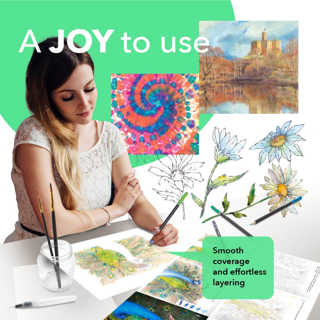 Castle Art Supplies 120 Watercolor Pencils Set | Quality Vibrant Pigments | Draw and Paint at Same Time | For Adult Artists and Professionals | Castle Art Supplies