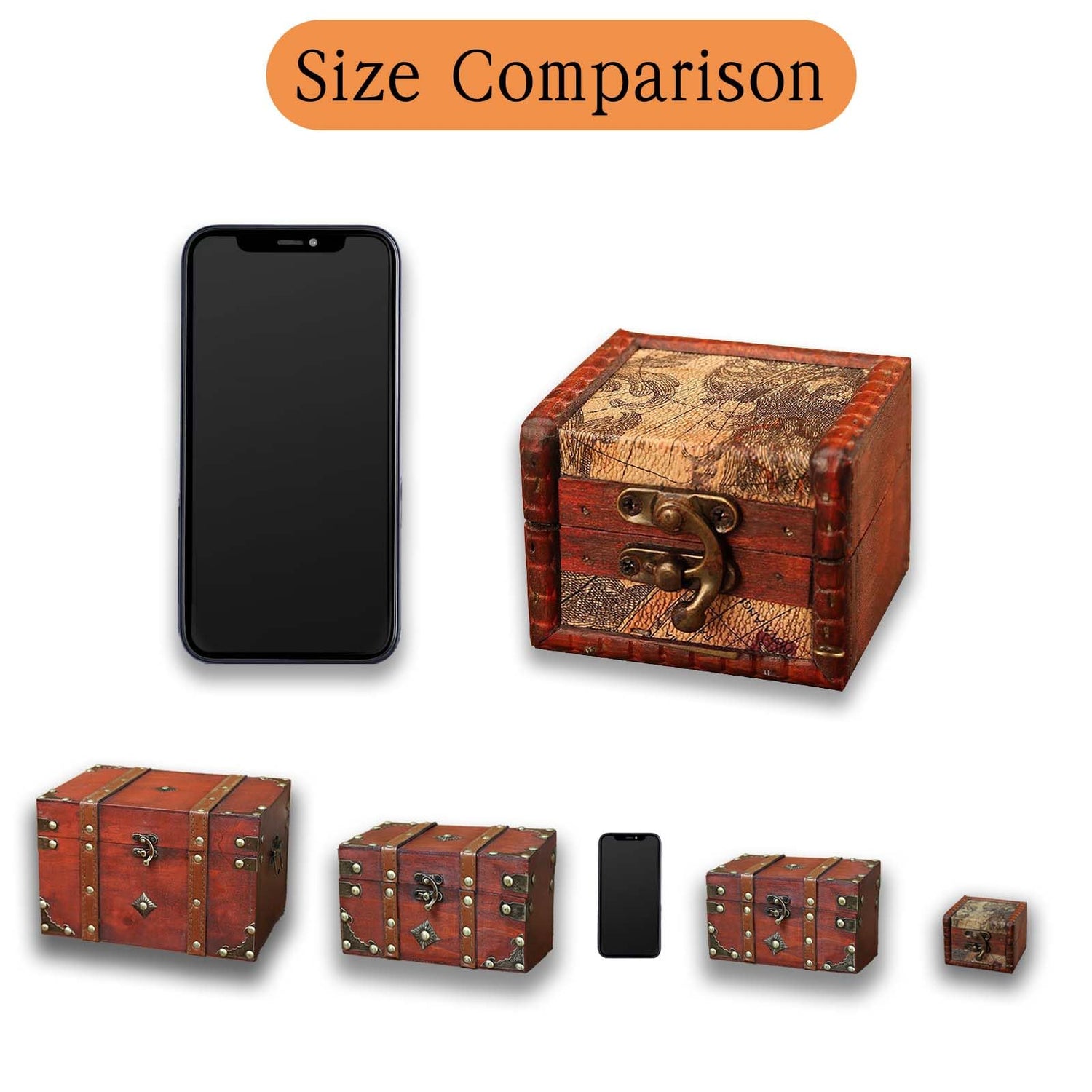 GemJelry Wooden Jewelry Box, Classical Wood Jewlery Box Jewelery Storage Box Case Holder Jewellery Chest Organizer Mom Gifts Mothers Day Gift for GemJelry