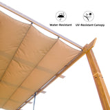 Domi 9’x13' Outdoor Retractable Pergola Against The Wall with Sun Shade Canopy, Pergolas and Gazebos Clearance, Patio Metal Canopy for Deck, Garden, domi outdoor living