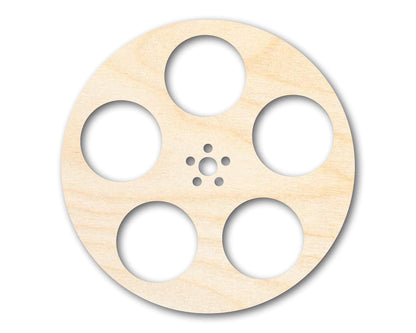 Unfinished Wood Film Reel Shape | Craft Cutout | up to 24" DIY 10" / 1/4"