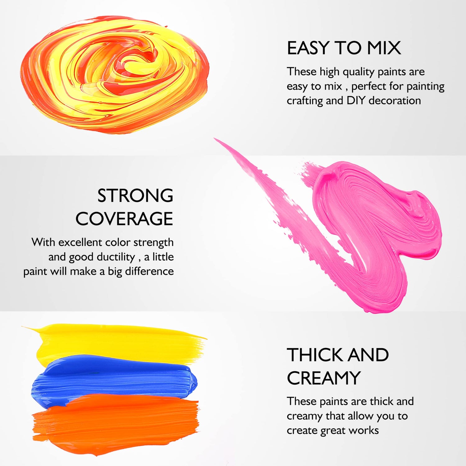 Caliart Acrylic Paint Set With 12 Brushes, 24 Colors (120ml, 4oz) Art Craft Paints for Artists Kids Students Beginners & Painters, Canvas Halloween Caliart