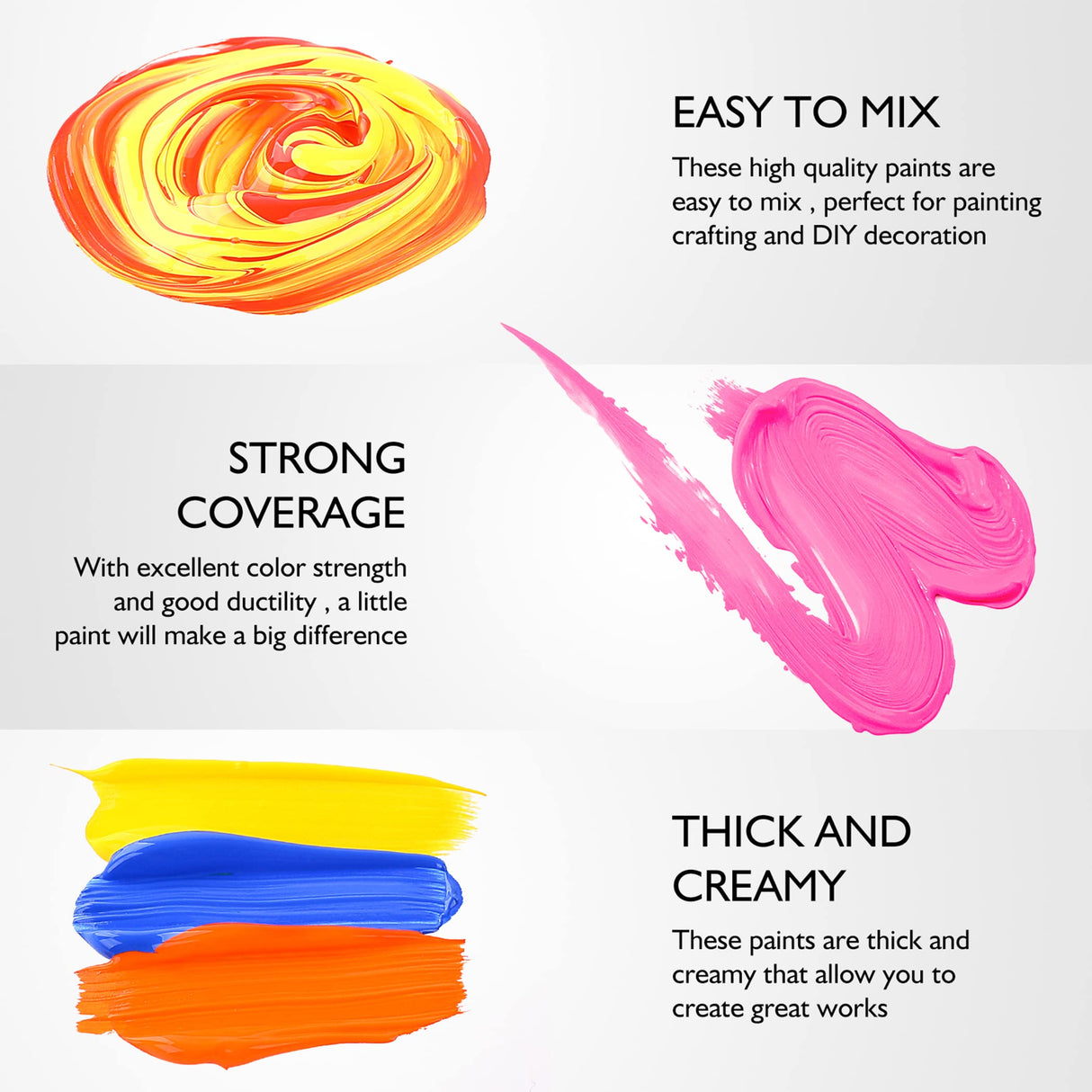 Caliart Acrylic Paint Set With 12 Brushes, 24 Colors (120ml, 4oz) Art Craft Paints for Artists Kids Students Beginners & Painters, Canvas Halloween Caliart