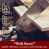 SUIZAN Japanese Pull Saw Hand Saw 7 Inch Ryoba Double Edge for Woodworking Tools SUIZAN