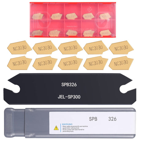 Lathe Turning Tools,VerLich SPB26-3 110 * 26mm Parting Grooving Cut-Off Tool with 10pcs GTN-3 SP300 Cut-Off Carbide Inserts Mayitr VerRich