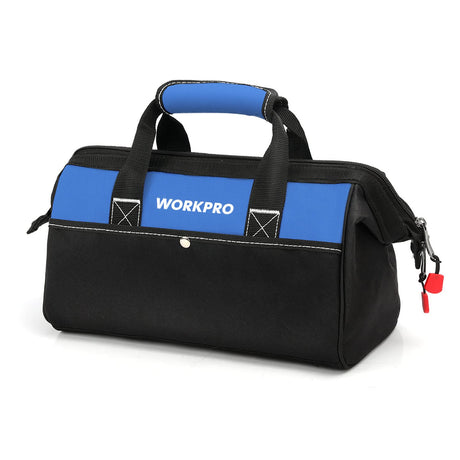 WORKPRO 13-inch Tool Bag, Wide Mouth Tool Tote Bag with Inside Pockets for Tool Storage WORKPRO