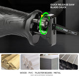 GALAX PRO 120V Reciprocating Saw, 6.0 Amp Variable Speed Corded Reciprocating Saw with1-1/8" Stroke Length, 2800RPM and 6" Max for Wood, Metal, PVC GALAX PRO