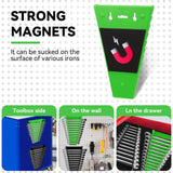 FTIHTRY 4Pack Magnetic Wrench Organizer wrench rack Tool Trays, Premium Quality Wrench Holder SAE(1/4" - 1/16") and Metric(6mm-24mm) FTIHTRY