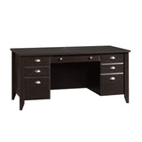 Sauder Shoal Creek Executive Desk, L: 65.12" x W: 29.29" x H: 30.55", Jamocha Wood finish Sauder