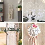Gukasxi 12pcs Wooden Bamboo Floral Hoop Wreath Macrame Craft Dream Catcher Hoops Rings for DIY Weddding Wreath Decor, Macrame Dreamcatcher, Wall Gukasxi