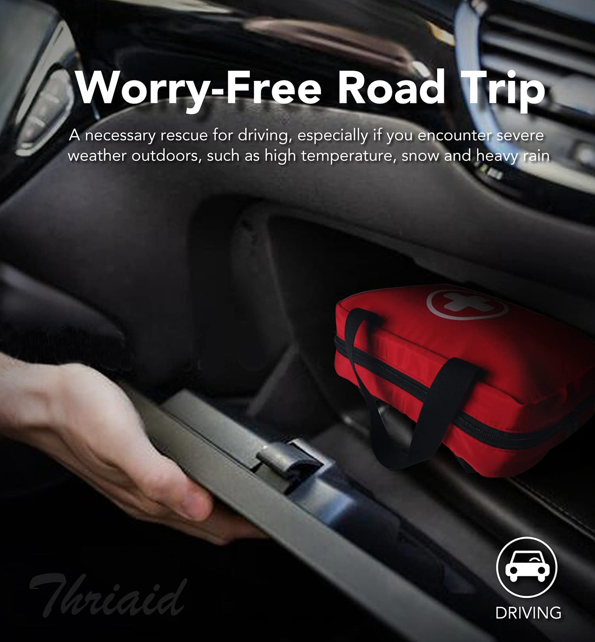 330 Piece First Aid Kit, Premium Waterproof Compact Trauma Medical Kits for Any Emergencies, Ideal for Home, Office, Car, Travel, Outdoor, Camping, THRIAID