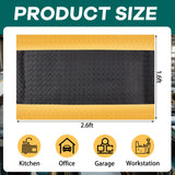 Timgle 2 Pcs Industrial Anti Fatigue Floor Mat 2.6 x 1.6 ft Anti Fatigue Mat Waterproof Standing Mat Anti Slip Commercial Floor Mat for Office Timgle