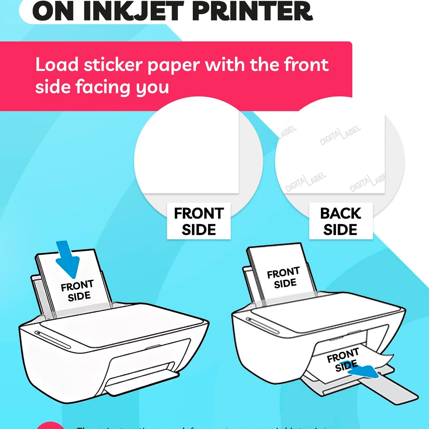 Sticker Paper for Inkjet Printer - Printable Vinyl Sticker Paper - Sticker Paper - (30 Sheets, 8.5 x 11", Matte White) - Sticker Printer Paper - Paper Plan