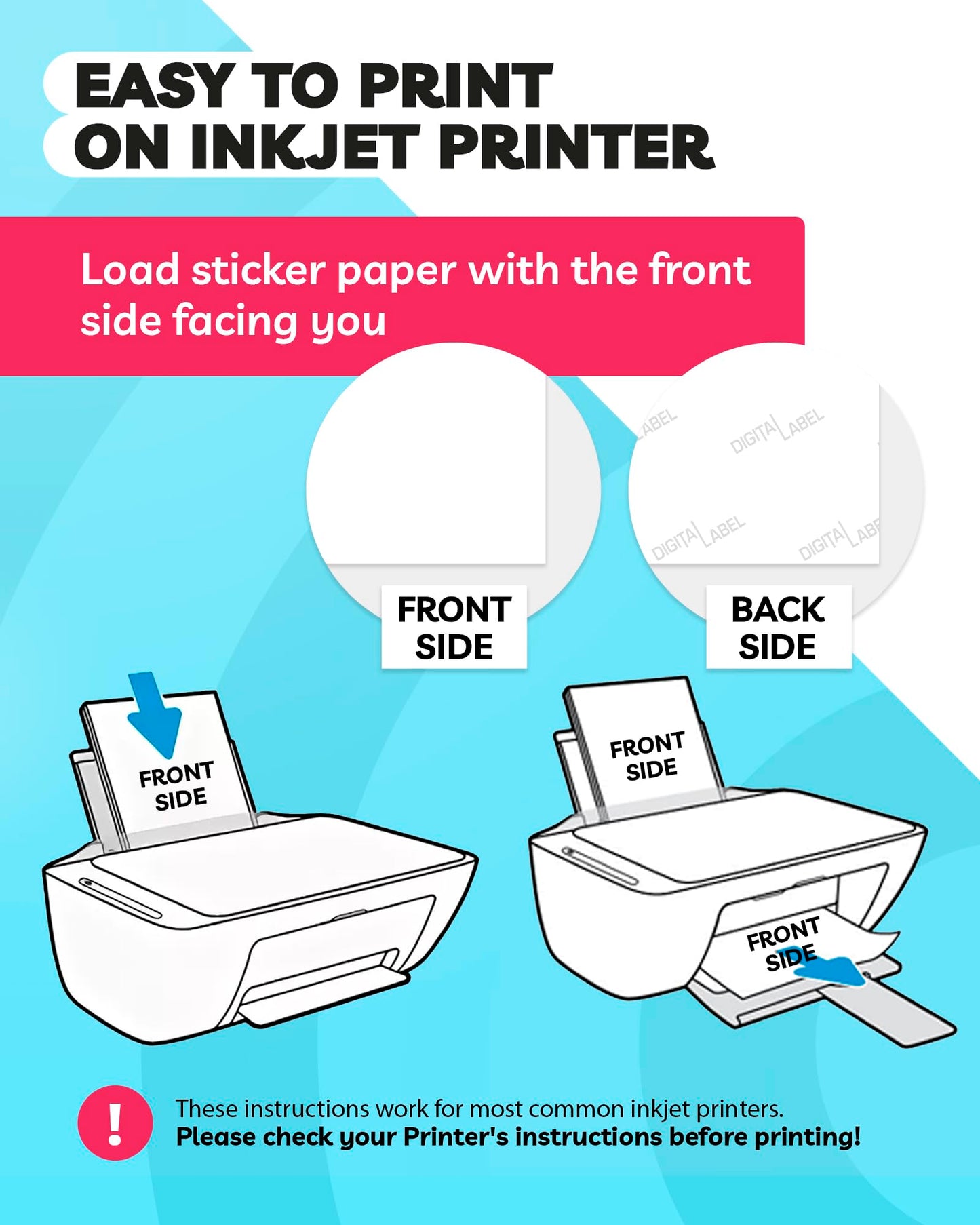 Sticker Paper for Inkjet Printer - Printable Vinyl Sticker Paper - Sti –  WoodArtSupply