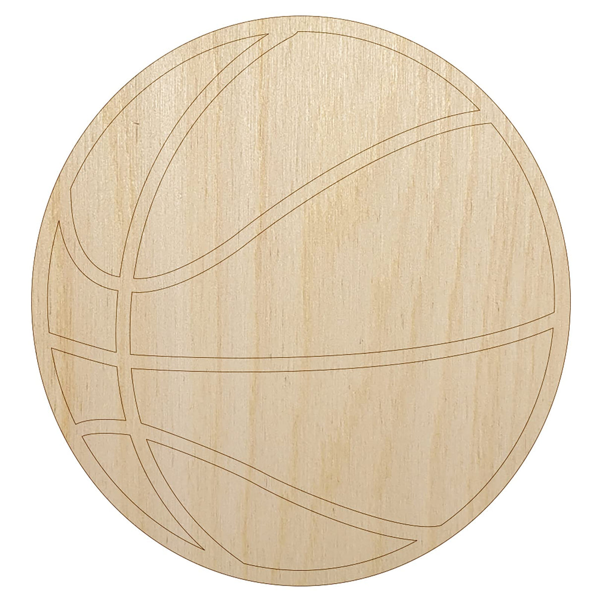 Basketball Sport Unfinished Wood Shape Piece Cutout for DIY Craft Projects - 1/4 Inch Thick - 6.25 Inch Size Sniggle Sloth