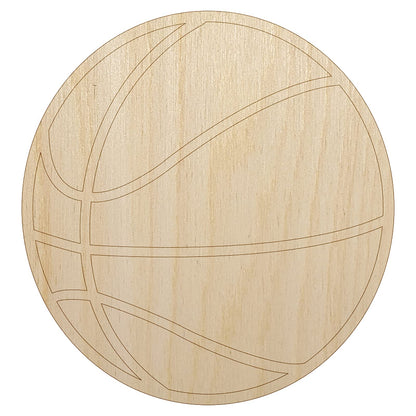 Basketball Sport Unfinished Wood Shape Piece Cutout for DIY Craft Projects - 1/4 Inch Thick - 6.25 Inch Size
