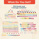 B. toys – Pop Arty! 500 Pcs- Jewlery Making Kit- Creative Pop Snap Bead Set for Kids –DIY Craft Jewelry Making Kit –Necklaces, Rings, Bracelets – 4 B. toys