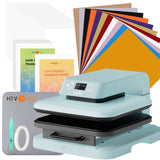 HTVRONT Auto Heat Press Machine with 52 Pcs Heat Press Accessories - All-in-ONE Kit HTVRONT