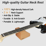 Guitar Neck Rest, Natural Cork Guitar Neck Support Pillow Cradle Holder, String Instrument Luthier Tool for String Changing, Repair, Cleaning, Guitar yinyess