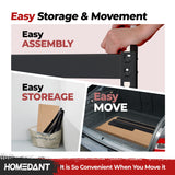 HOMEDANT Z-beam 5 Tier Laminated Heavy Duty Garage Storage Adjustable Wide Size Metal Shelving Unit Utility Rack Shelves Organization Multipurpose HOMEDANT