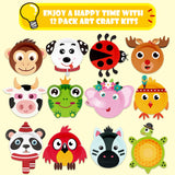 V-Opitos Arts and Crafts Kits for Kids, 12 Pack Simple Animal Paper Plate Crafts for Toddler Age of 2, 3, 4, 5 Years Old, Fun Preschool Classroom V-Opitos
