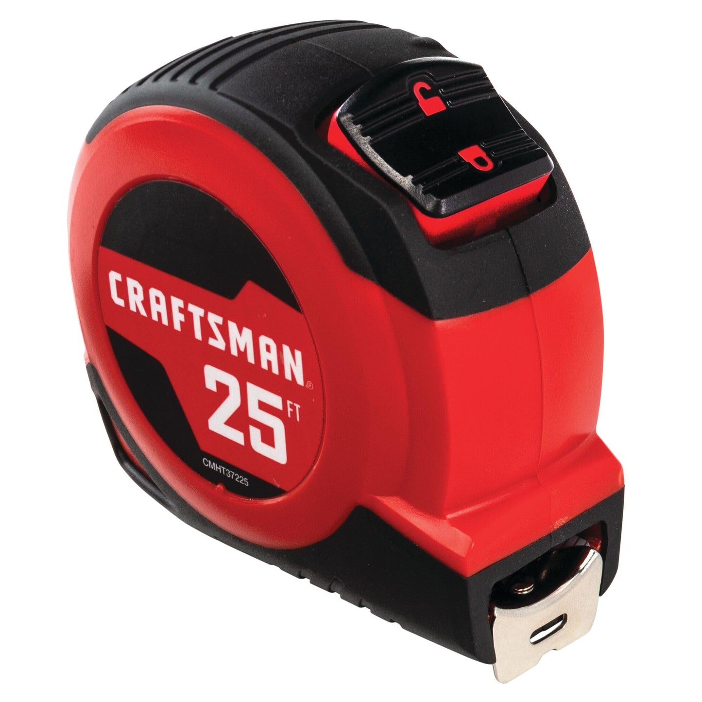 CRAFTSMAN 25-Ft Tape Measure with Fraction Markings, Retractable, Self-Locking Blade (CMHT37225)