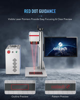 OMTech 20W Fiber Laser Engraver with LightBurn, Laser Engraving Machine with Red Dot Pointer, 4.3x4.3 Solid State Laser Marking Etching Machine for OMTech