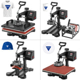 TOPDEEP 5 in 1 Heat Press Machine, 12x15 inch Swing Away Heat Press for Sublimation, T Shirt Pressing Machine Multifunction, Heat Press Transfer Topdeep
