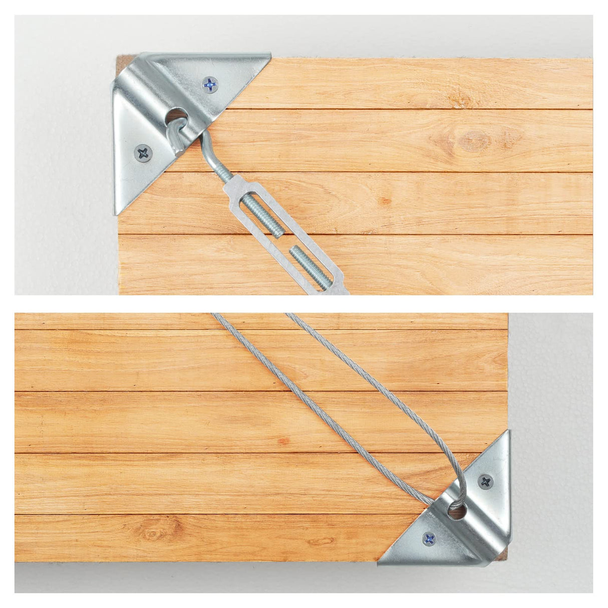 HOME MASTER HARDWARE 2 Pack Anti Sag Gate Kit for Wooden Fence Repair, Zinc Plated Steel, Anti-sag Gate Hardware Kit - Turnbuckle, Hooks, Heavy HOME MASTER HARDWARE