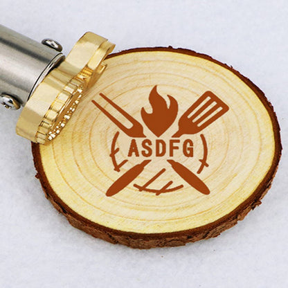 Custom Electric Branding Iron with Logo Stamp – Personalised BBQ Heat Stamp for Wood and Leather (1"x1") by Arokimi - WoodArtSupply