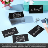 Zonon 200 Pack Engraving Aluminum Plates for CNC Engraver Laser Crafting Multipurpose Metal Metal Business Cards Sheets Engraving DIY Gift Cards 86 x Zonon