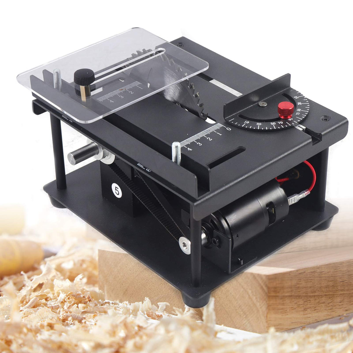 Mini Sliding Table Saw Woodworking DIY Hobby Model Cutting Bench Saw Household for Metal,Wood,PVC Plastic,Acrylic Cutting Futchoy