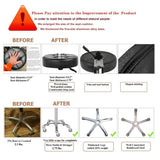 Kaleurrier Swivel Stool Chair Adjustable Height,Heavy Duty Hydraulic Rolling Metal Stool for Kitchen,Salon,Bar,Office,Massage (with Back Rest) Kaleurrier