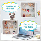 Menkxi 2 Pcs Display Case for Figures 3 Tiers Doll Storage Box Wall Mounted Clear Display Box Dust Proof Display Cabinet Organizer with Magnetic Door Menkxi