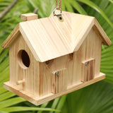 Bird House Outdoors Hanging Bird House for Outside - Unfinished Wooden Birdhouse for Painting - Sheltered Warm Place for Small Birds Bluebird House- STARSWR