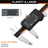 HARDELL Digital Caliper, 6 Inch Stainless Steel Caliper Measuring Tool with Large LCD Screen, Electronic Micrometer Caliper Digital Inch/Millimeter HARDELL