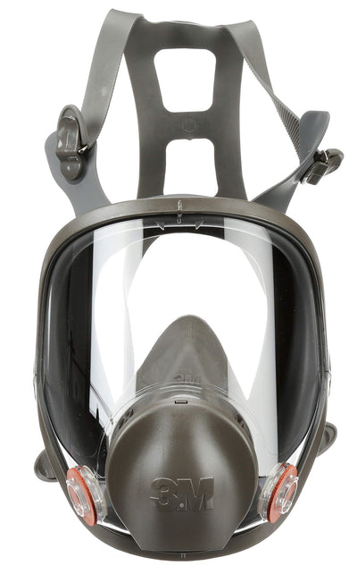 3M Full Facepiece Reusable Respirator 6800, NIOSH, Large Lens, ANSI High Impact Eye Protection, Silicone Face Seal, Four-Point Harness, Comfortable