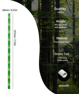 Green Bamboo Paper Straws, 100 Pieces Bamboo Printed Disposable Biodegradable Paper Drinking Straws for Cocktail, Party Decoration BOFA Eco Tableware