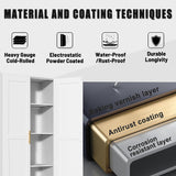 PAOFIN White Kitchen Storage Cabinet, Kitchen Pantry Storage Cabinet with Doors and Shelves, Storage Cabinet with Adjustable Leveling Foot for PAOFIN