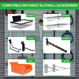 RELIANCER PVC Slat Wall Panels,4ft by 2ft (8 sqft) Garage Wall Organizer Storage System,Interlocking Slatwall Paneling Sheets,Workshop Slatwall RELIANCER