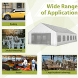 DetalleGo 20’ x 40’ Outdoor Heavy-Duty Party Tent, Upgraded Galvanized Gazebo Wedding Canopy Big Tents with 3 Storage Bags, Event Shelter Tent for DetalleGo