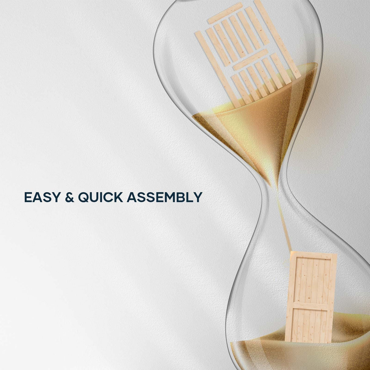 EaseLife 36in x 84in Sliding Barn Wood Door,Interior Doors,DIY Assemblely,Solid Natural Spruce Panelled Slab,Easy Install,Apply to Rooms & Storage EaseLife