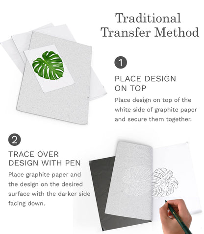 Graphite Transfer Paper - 9 x 13 - 50 Sheets - Waxed Carbon Paper for  Tracing - MyArtscape (Black)