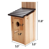 CARTMAN Cedar Blue Bird Box House, Wood Bird Houses for Outside, Hummingbird House for Outside Clearance Garden Country Cottages CARTMAN