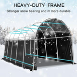 MELLCOM Portable Garage, 12' x 20' x 9.8' Heavy Duty Carport with All-Steel Metal Frame and Round Style Roof, Anti-Snow Car Canopy for Car, Truck, MELLCOM