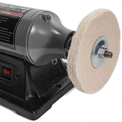 XtremepowerUS 6-Inch Electric Polisher Benchtop Buffer Grinder Motor Polishing Grinder Machine Dual Buffer - WoodArtSupply