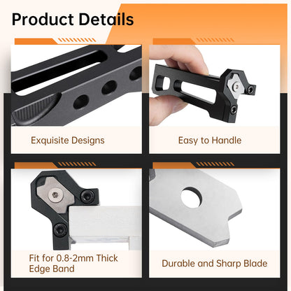 Plate Edge Banding Trimmer for Wood Furniture, Veneer Edge Trimmer Edge Chamfer Burr Scraper for Woodworking, Wood Carpenter Manual Edge Band Cutter - WoodArtSupply